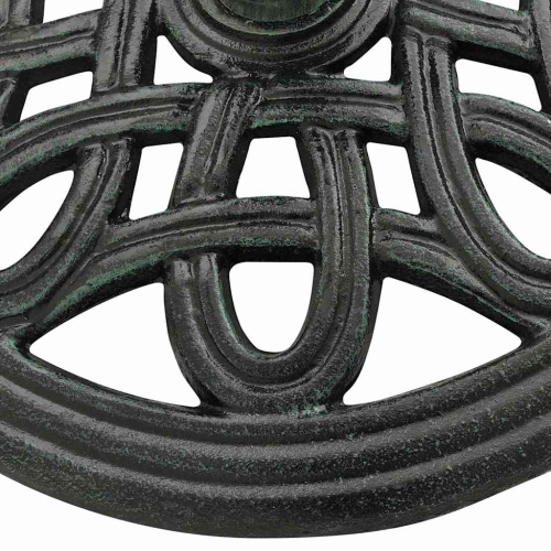 vidaXL 19.4-Pound Round Umbrella Base for 1.4, 1.5, 1.9 Inches Tube, Heavy-Duty Cast Iron Green