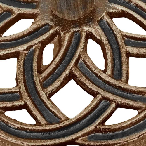 vidaXL 19-Pound Round Umbrella Base for 1.4, 1.5, 1.9 Inches Tube, Heavy-Duty Cast Iron Bronze