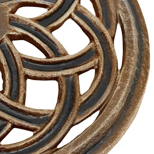 vidaXL 19-Pound Round Umbrella Base for 1.4, 1.5, 1.9 Inches Tube, Heavy-Duty Cast Iron Bronze