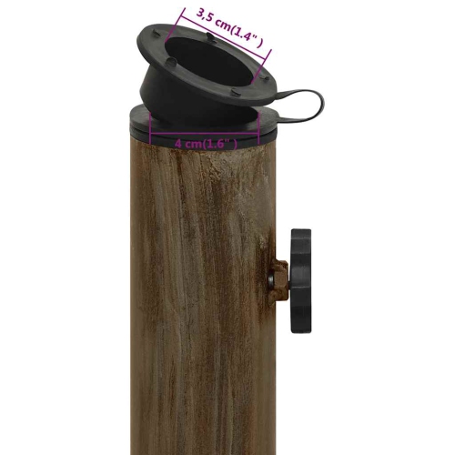 vidaXL 19-Pound Round Umbrella Base for 1.4, 1.5, 1.9 Inches Tube, Heavy-Duty Cast Iron Bronze