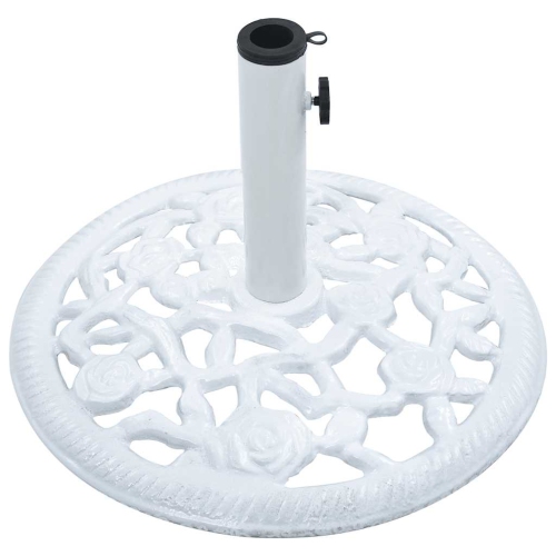 vidaXL 26.5-Pound Round Umbrella Base for 1.4, 1.5, 1.9 Inches Tube, Heavy-Duty Cast Iron White