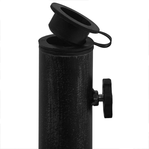 vidaXL 25.5-Pound Round Umbrella Base for 1.4, 1.5, 1.9 Inches Tube, Heavy-Duty Cast Iron Black