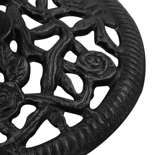 vidaXL 25.5-Pound Round Umbrella Base for 1.4, 1.5, 1.9 Inches Tube, Heavy-Duty Cast Iron Black