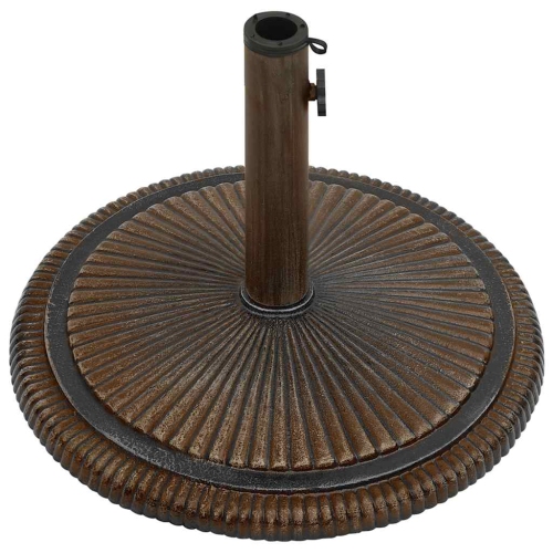 vidaXL 23.9-Pound Round Umbrella Base for 1.4, 1.5, 1.9 Inches Tube, Heavy-Duty Cast Iron Bronze