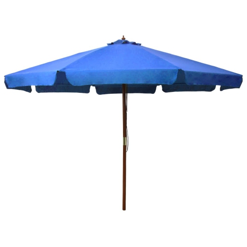 vidaXL Garden Parasol with Wooden Pole 330 cm Azure