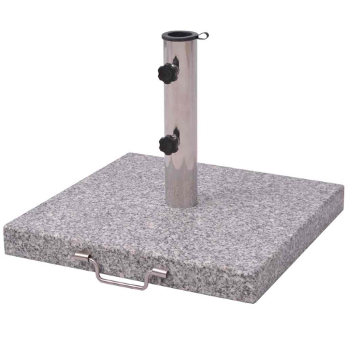 VIDAXL  63.9Lb Square Umbrella Base With Handles, Stainless Steel Pipe, 17.7"x17.7"x13.8" In Gray