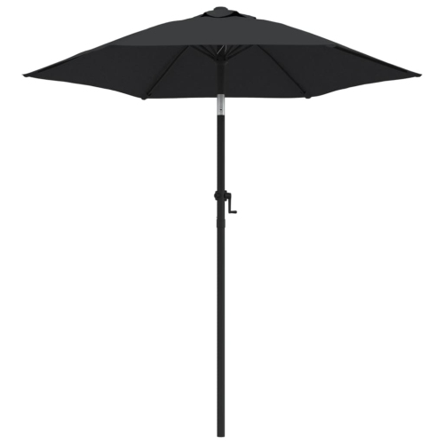 vidaXL Garden Parasol Black 200x224 cm Aluminium