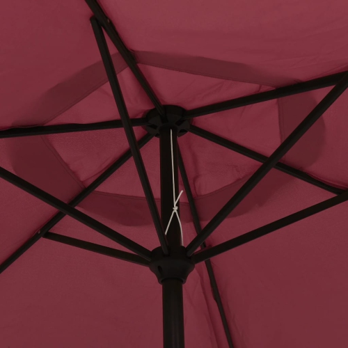 vidaXL Garden Parasol Burgundy 200x224 cm Aluminium