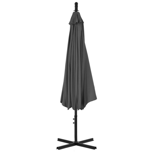 vidaXL Cantilever Umbrella with Steel Pole 118.1" Anthracite