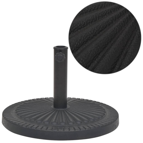 vidaXL Parasol Base Resin Round Black 14 kg
