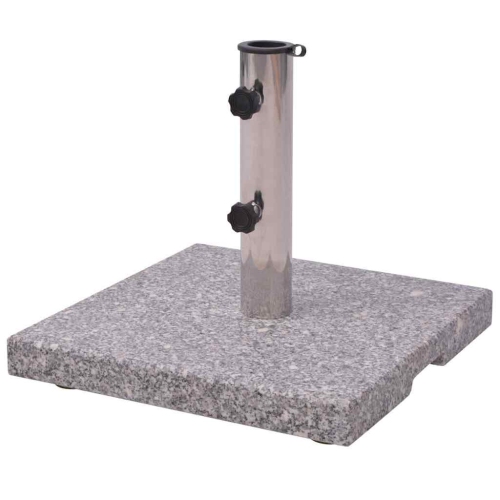 VIDAXL  44Lb Square Umbrella Base With Handles, Stainless Steel Pipe, 15.8"x15.8"x13.5" In Gray