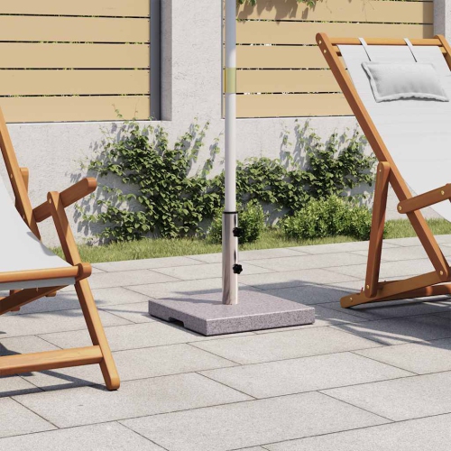 vidaXL 44lb Square Umbrella Base with Handles, Stainless Steel Pipe, 15.8"x15.8"x13.5" Gray