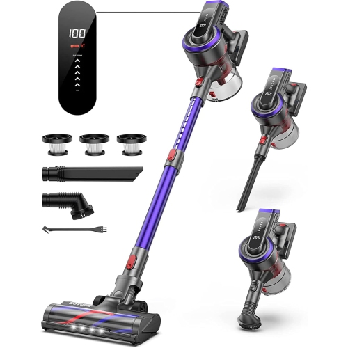 BUTURE  Vacuum Cleaner, Jr400 Cordless Stick Vacuum Cleaner \w Touch Display, 33Kpa/400W, Up to 55 Min, Smart Led Display, for Hard Floors, Carpet This cordless vacuum is great