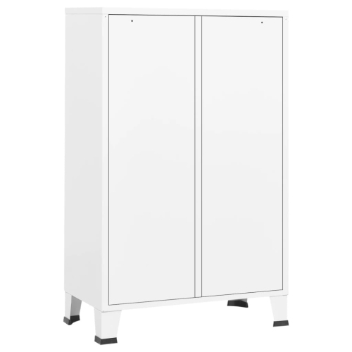 vidaXL Industrial Wardrobe White 67x35x107 cm Steel