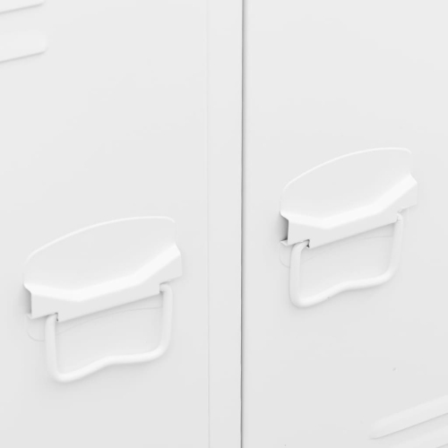 vidaXL Industrial Wardrobe White 67x35x107 cm Steel
