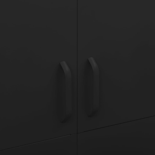 VidaXL Armoire en acier noir 90 x 50 x 180 cm