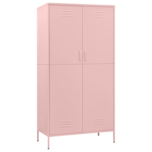 vidaXL Wardrobe Pink 90x50x180 cm Steel