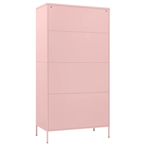 VidaXL garde-robe rose 90 x 50 x 100 x acier 180 cm