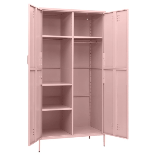 VidaXL garde-robe rose 90 x 50 x 100 x acier 180 cm