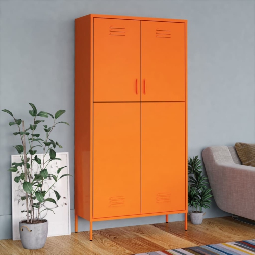 VidaXL garde-robe orange 90x50xacier 180 cm