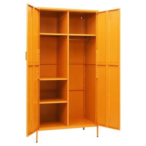 VidaXL Armoire Jaune moutarde 90x50x180 cm acier