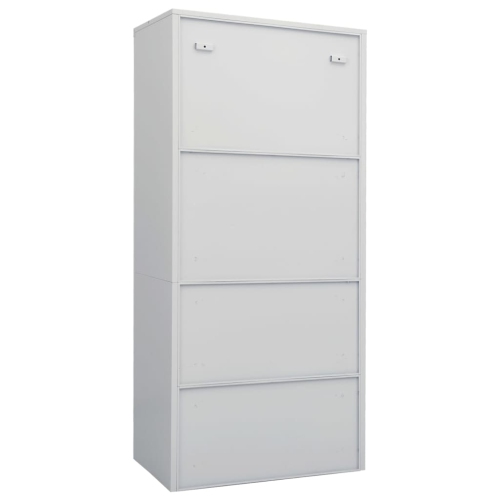 vidaXL Wardrobe Light Grey 80x50x180 cm Steel
