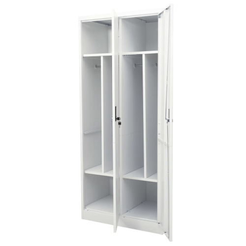 vidaXL Wardrobe Light Grey 80x50x180 cm Steel