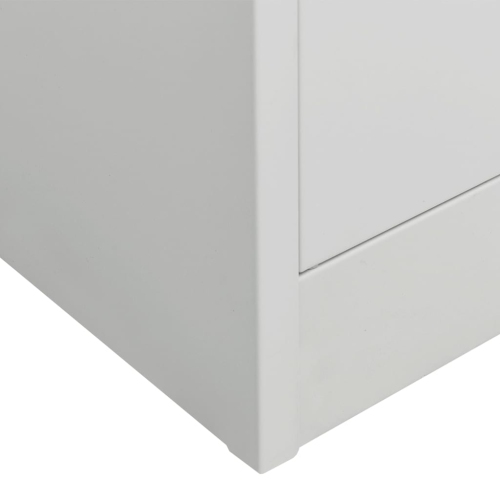 vidaXL Wardrobe Light Grey 80x50x180 cm Steel