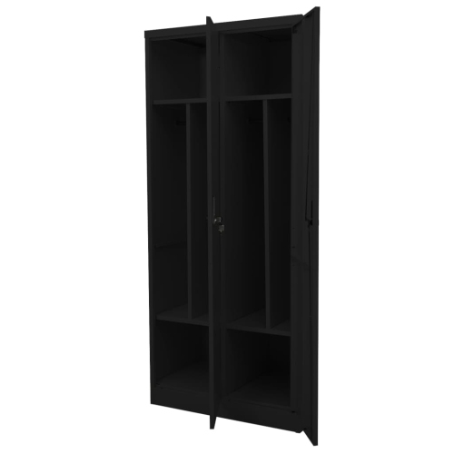 vidaXL Wardrobe Black 80x50x180 cm Steel