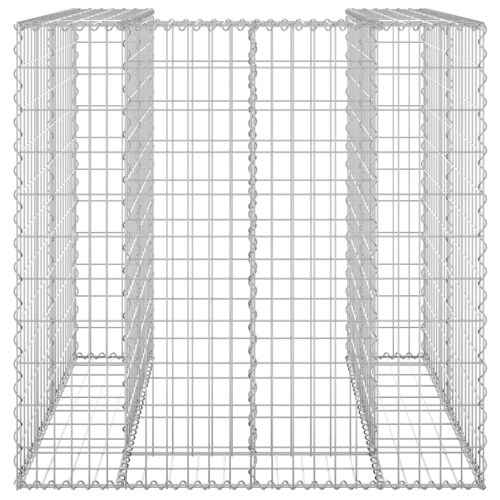 vidaXL Gabion Wall for Garbage Bin Galvanised Steel 110x100x110 cm