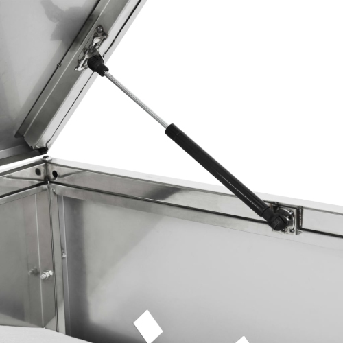 vidaXL Single Wheelie Bin Shed 240 L Stainless Steel