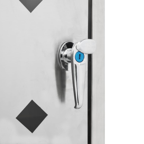 vidaXL Single Wheelie Bin Shed 240 L Stainless Steel