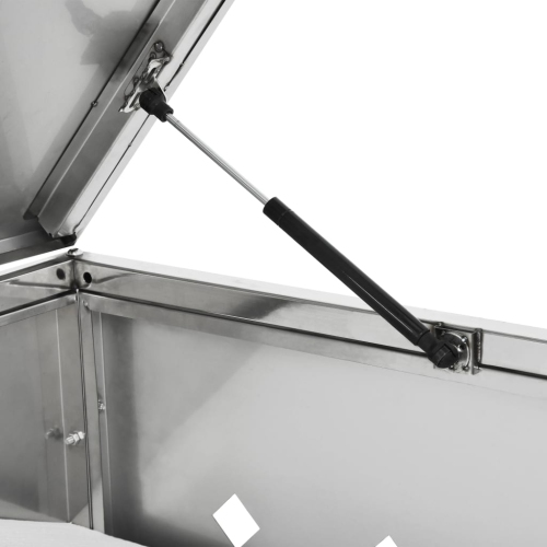 vidaXL Double Wheelie Bin Shed 240 L Stainless Steel