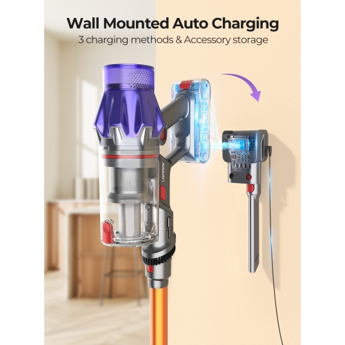 Laresar V7 Cordless Vacuum Cleaner, Lightweight Handheld Vacuum, 50KPa 400W Powerful Stick Vacuum, Touch Screen, 60 Min Runtime, 3-Speed Adjustment,