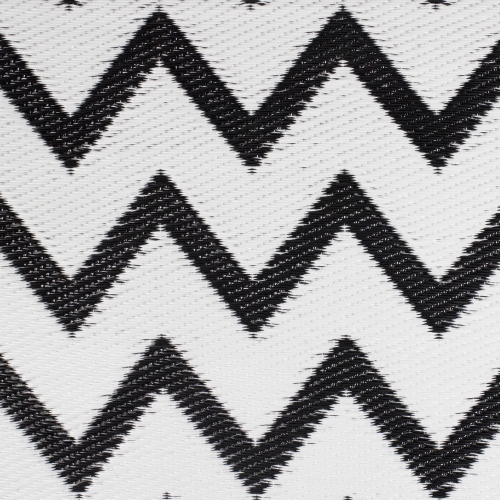 4' x 6' Black and White Chevron Rectangular Outdoor Area Rug