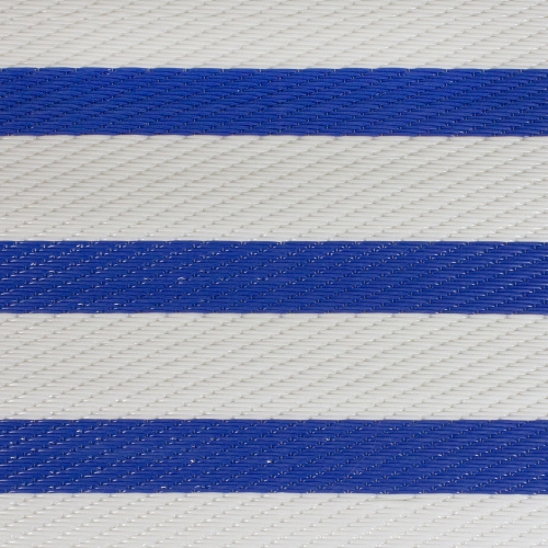 4' x 6' Blue and White Striped Rectangular Outdoor Area Rug