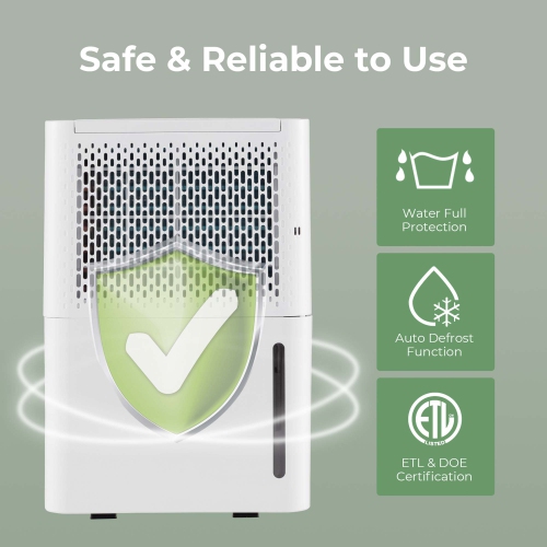 Déshumidificateur de 32 chopines de Costway, 2000 pi2 Modèle portatif de 3 modes avec minuterie de 24H heures au sous-sol