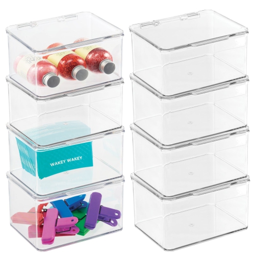  mDesign Plastic Stackable Art and Craft Storage