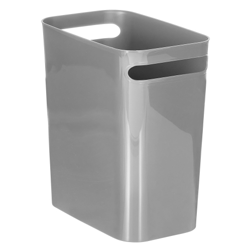 mDesign Slim Plastic Trash Can Garbage Wastebasket, 12" High Best Buy