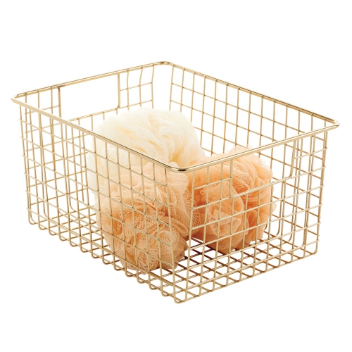 mDesign Metal Wire Bathroom Storage Organizer Basket Bin Best Buy Canada