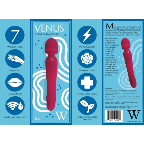 V pour vibreur-tube Vibes, appareil de massage Wand - Rose