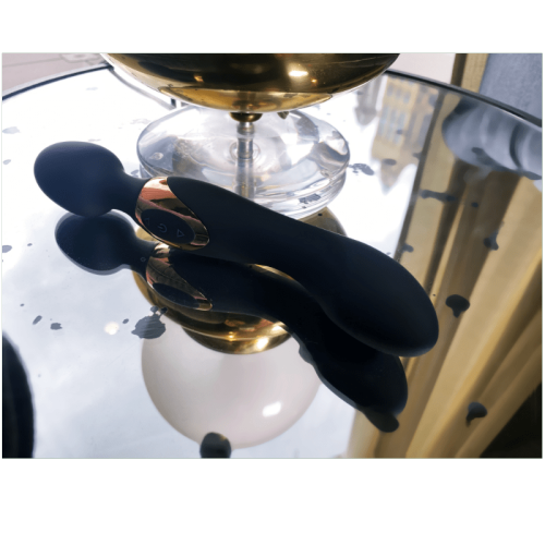 V For Vibes Dual-Headed Wand Vibrator, Wand Massager Rhea - Black