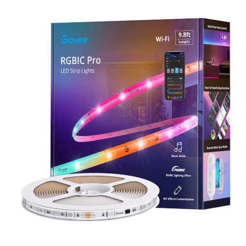 Govee RGBIC Pro LED Strip Lights with Wi Fi and built in