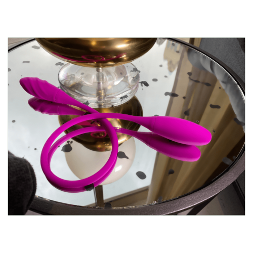 V For Vibes Dual Head Vibrator, Double-Sided Dildo Flora - Purple