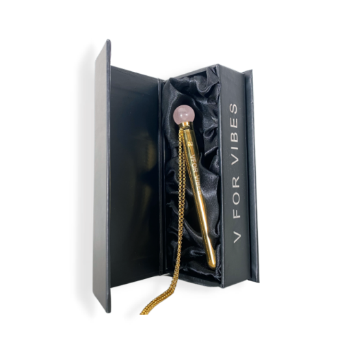 V For Vibes Vibrating Necklace, Wearable Necklace Vibrator Minerva - Gold-Plated