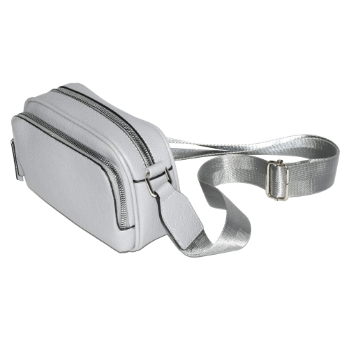 NICCI – Sac à bandoulière avec poche avant à fermeture à glissière, gris pâle