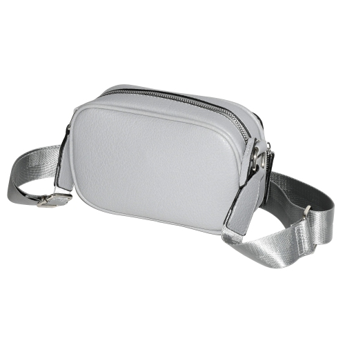 NICCI – Sac à bandoulière avec poche avant à fermeture à glissière, gris pâle