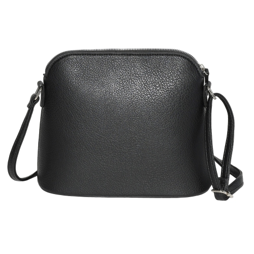 NICCI Crossbody Bag with Front Flap, Black