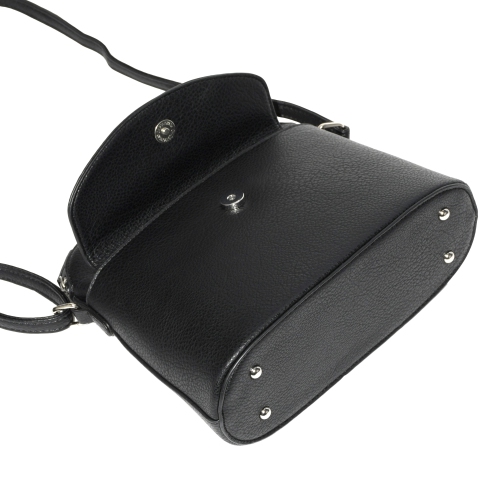 NICCI Crossbody Bag with Front Flap, Black