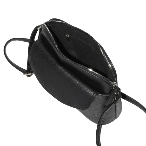 NICCI Crossbody Bag with Front Flap, Black